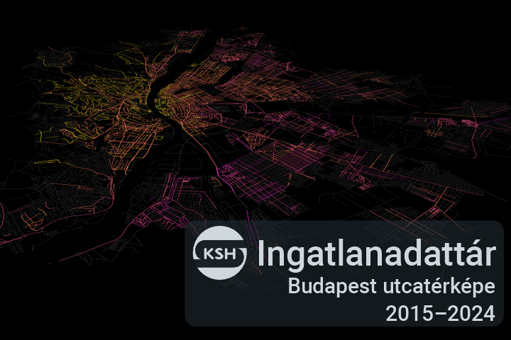 KSH Ingatlanadattár – Budapest utcatérképe, 2015–2024